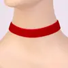 Collar corto europeo y americano Negro 2.0cm moda Cadena joker para clavícula collar de terciopelo de temperamento fabricantes al por mayor