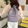Nova mochila xadrez retrô, moderna e única, grande capacidade, adequada para alunos do ensino fundamental e médio, estilo coreano, mochila versátil