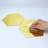 Fábrica de acrílico espelho estéreo adesivos de parede adesivos de espelho decorativos canto hexagonal