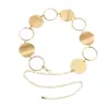 Accesorio de Cintura de Círculo Metálico, Cinturón Metálico Versátil de Alta Gama para Vestidos y Camisas, Cadena de Cintura con Anillo de Disco Yk