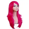 Cabello rizado de alta temperatura de 70 cm de largo, seda, multicolor, rizado, peluca de dibujos animados para COS, pelucas de AliExpress, suministro transfronterizo
