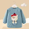 Babeo impermeable de pana de manga larga para otoño e invierno, diseñado para usarse al revés, para comer y proteger la ropa de las manchas