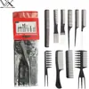 Set de Peines de Peluquería de 10 Piezas, Peines de Plástico para Salón de Peluquería, Set de Peines para Peinado Transfronterizo