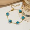 Pulsera de trébol de cuatro hojas luz de lujo alto nivel explosiones transfronterizas mujeres al por mayor accesorios de joyería joyería nicho joyería