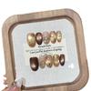 Uñas Portátiles Puras Hechas a Mano Maillard Manchado Dorado Champagne Brillante Ojo de Gato Lentejuelas Diamantes Pequeños Galletas Color Café Leche Uñas Portátiles