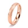 Anillo Fino Estilo Coreano Chapado en Oro Rosa de 18K Anillo Frosted ins Acero de Titanio para Hombre y Mujer Anillo de Cola para Pareja Joyería Distintiva de Moda