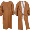 Chaqueta invertida de PU con mangas delantal invertido de cuero impermeable sobretodo a prueba de aceite manga larga delantal impermeable talla grande cuero a prueba de aceite al revés
