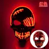 Máscara de Pirata Cicatrizada y Tuerta Más Vendida Transfronteriza con Sangre Horror Luz Fría Máscara de Halloween Set de Máscaras Luminosas LED