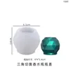 Molde de Silicona para Botella de Perfume Pequeña de Resina de Cristal DIY Facetada de Diamante para Almacenamiento