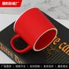 Caneca de cerâmica colorida transfronteiriça cor fosca translúcida funil em forma de V xícara de cerâmica doméstica criativa xícara de café