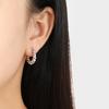 Aretes Europeos y Americanos Transfronterizos Estilo Ins Versátiles Trenzados Trenzados Moda para Mujer Elegantes Aretes de Acero de Titanio Chapados en Oro