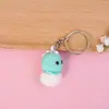 Novo Porta-Chaves Fofo de Dinossauro Desenho Animado Boneca para Bolsa Pequeno Acessório Porta-Chaves de Borracha Macia Porta-Chaves de Carro