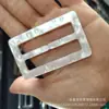 Hoja Frontal de Resina Amarilla Efecto Blanco Perlado Concha de Imitación Artesanía Hebilla Japonesa Hebilla de Tres Velocidades Clip Stock Listo