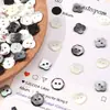 Botões Naturais de Concha em Estoque do Fabricante, Borboleta Preta, Borboleta Branca, Borboleta Amarela Botões de Resina, Botões Pequenos para Camisa, Botões para Suéter de Roupa Infantil