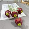 Simulación Crisantemo del Sol Boda Nuevo Juego de 4 Cabezas de Girasol Decoración de Ventana Decoración de Jardín Monet Flor Artificial Falsa