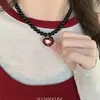 Design de Nicho Clássico Gatinho Preto Desenho Animado Fofo Contas Corrente para Clavícula Estilo Ins Joia Personalizada