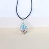 Collar directo de fábrica Jingdezhen flor seca mariposa estrellada flor de encaje gota de agua collar hecho a mano espécimen natural flor
