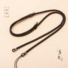 Collar de cuerda para cuello y clavícula con cuentas de plata Xizang ajustables de 3 mm, colgante de jade tejido a mano para hombre y mujer