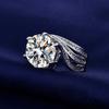 TikTok Venta Caliente Princesa III Huevo de Paloma Deluxe 5 quilates 3 Quilates Anillo de Diamante de Simulación para Mujer