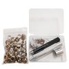 100 Juegos de Kits de Herramientas para Ojales para Ojales de 6-10 mm, Más 2 Juegos de Hebillas de Instalación, Ojales y Botones de Cobre en Caja