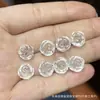 Coleção de Cristal Branco Natural, Contas de Abóbora, Contas de Flor de Maracujá, Acessórios Artesanais, Pulseiras DIY Feitas à Mão, Joias da Moda