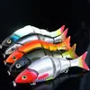 Señuelo de Pesca Duro tipo Minnow de Hundimiento Lento de 4 Secciones para Pesca en el Mar, Lubina de Agua Dulce y Pesca con Señuelo Topmouth