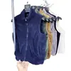Chaleco de Lana de Cordero Invierno Estilo Japonés Simple Casual Cuello Alto Largo Lana Cálido Sin Mangas Chaqueta Cardigan para Hombres
