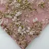 Bordado Plano Feito Sob Medida Bordado à Mão Tecido de Bordado em Renda Véu Multicor Adereços Tecido de Bordado Decorativo