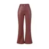 Calça de Couro Sexy Estilo Americano Garota Picante 2026 Novo Modelo Estilo Biker High Street Elástica Cintura Baixa Skinny Reta Flare