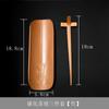 Set de Accesorios para Té Hecho a Mano de Bambú Tallado para Apreciación del Té Juego de Tres Piezas Esterilla de Bambú para Té Paño para Té Pala de Té Cucharilla de Té Cucharilla de Té
