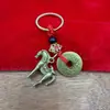 Chaveiro Pingente de Latão Retrô Cinco Imperadores Dinheiro Cabaça Ganhe Dinheiro Imediatamente Lingote Chaveiro Criativo para Homens e Mulheres