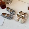 Zapatos de Cuero con Lentejuelas Estilo Coreano para Niñas Primavera y Otoño 2026 Zapatos de Princesa para Bebé Zapatos Planos Brillantes Elegantes para Niñas Pequeñas