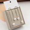 Pendientes de bola de flor blanca Mori con aguja de plata, súper hada suave, pequeños pendientes de flor de perla de temperamento suave y fresco, al por mayor
