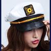 Accesorios de Lencería Sexy de las Tres de la Mañana Sombrero Negro de Cuero Sombrero de Policía Sombrero de Aeromoza Accesorios de Uniforme Body Completo Venta al por Mayor P010
