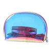 Celebridad de Internet Bolsa de Cremallera Fantasma Láser Bolsa de Cosméticos Semicírculo de PVC Estilo Sillín Láser Transparente Impermeable Bolsa de Cosméticos Personalización