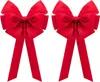 Decoração de Festa para Interior e Exterior Suprimentos de Natal Laço de Algodão Recheado Estrutura de Algodão Recheado Laço com Borda Dourada Decoração Pendente