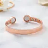 Pulseira Magnética Aberta Transfronteiriça Europeia e Americana Bangle Retrô Pulseira com Superfície Magnética Polida Joias Atacado
