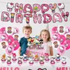 Decoración de Fiesta de Cumpleaños Temática de Minnie Bandera de Minnie Inserto para Pastel Globo Colgante Espiral Suministros para Fiesta