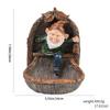 Comedero para Pájaros de Resina de Duende Enano Barba Blanca Anciano Adornos de Decoración de Patio Decoración de Jardín para el Hogar Comedero para Pájaros