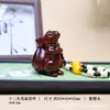 Ornamento de mão de jacarandá de folha pequena, pingente que traz sorte, brinquedo fidget Pixiu, pingente de artesanato cultural e artístico em madeira