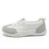 K1528 Zapatos de Mujer Sensación Suave Zapatos Deportivos para Mujer Otoño 2026 Nuevos Mocasines Planos para Embarazadas de Corte Bajo Zapatos Blancos