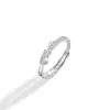 Los Anillos de Pareja Más Vendidos de Xiaohongshu, Tienda de Oro Réplica de Alta Calidad con Nudo de Corazón, Anillos de Pareja de Zirconia para Hombres y Mujeres Que No Se Desvanecen Fácilmente