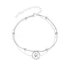 Pulsera de pentagrama de concha francesa electrochapada en PVD, acero inoxidable que no se decolora, versátil para el uso diario, exquisita joyería en capas para mujer