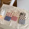 Funda para teléfono Apple 18Promax de color block de lunares y rayas estilo ins japonés, adecuada para 17Pro, doble capa, 16Pro, 15Pro