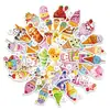 50 Nuevas Pegatinas de Verano Transfronterizas de Paleta de Hielo Postre Helado Fácil de Rasgar con Asa Pequeña para Decoración de Diario