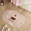 Alfombrilla absorbente de tierra de diatomeas dura de dibujos animados personalizada, alfombrilla de pie de secado rápido para baño, alfombrilla de pie antideslizante para entrada de baño y inodoro