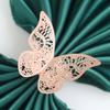 Anillo de servilleta de boda con hebilla de papel de toalla de mariposa de encaje dorado transfronterizo, anillo de papel hueco con láser, hebilla de papel de fábrica en stock