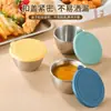 Plato para Salsa Grueso de Acero Inoxidable 304 Transfronterizo con Tapa para Barbacoa y Olla Caliente, Caja de Condimentos, Plato para Condimentos, Plato para Vinagre Fabricante