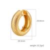 Moda Europea y Americana Transfronteriza Versátil Patrón de Serpiente Clip para Oreja de Acero Inoxidable Moda Femenina de Gama Alta Versátil Pendientes Chapados en Oro de 18K