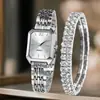 2026 Nuevo Modelo de Comercio Exterior Lujo Ligero Correa de Acero Reloj para Mujer, Elegante Reloj de Pulsera Cuadrado de Cuarzo para Estudiantes Mujeres, Reloj Pulsera